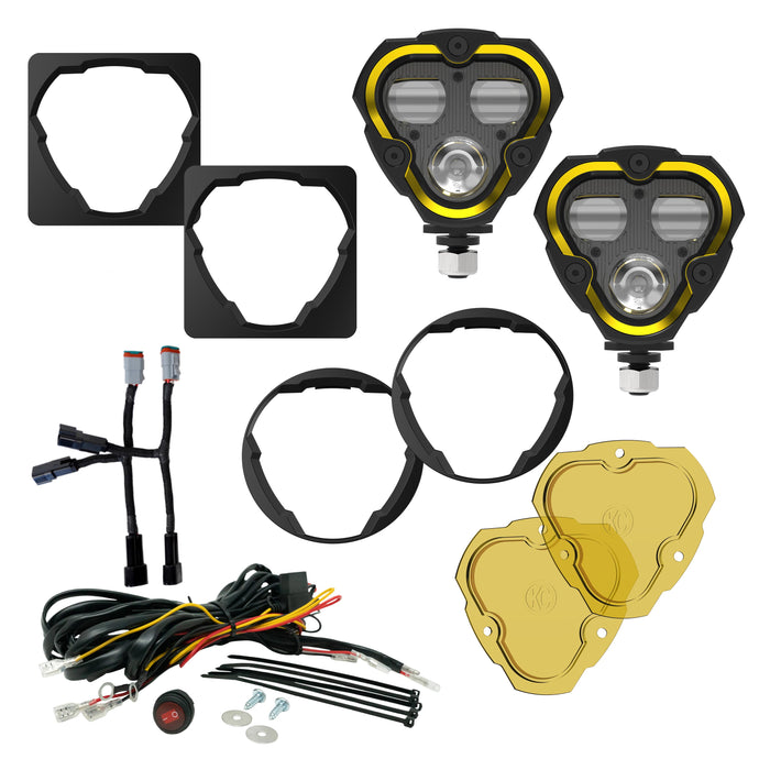 KC HiLiTES 97147 KC FLEX ERA 3 Dual Mode SAE Fog Lights 2-Light Master Kit - Truck Part Superstore
