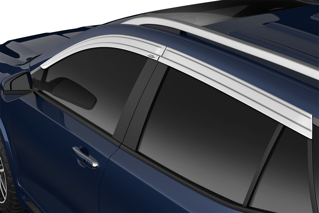 Husky Liners 2884059 Low Profile Ventvisor Deflector; Smoke with Chrome Trim; Outside Mount; 4 pc. for Select GMC Terrain