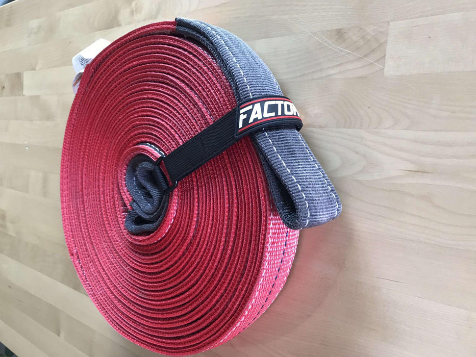 Factor 55 74 30 Foot Tow Strap Standard Duty 30 Foot x 2 Inch Red Factor 55 - Truck Part Superstore