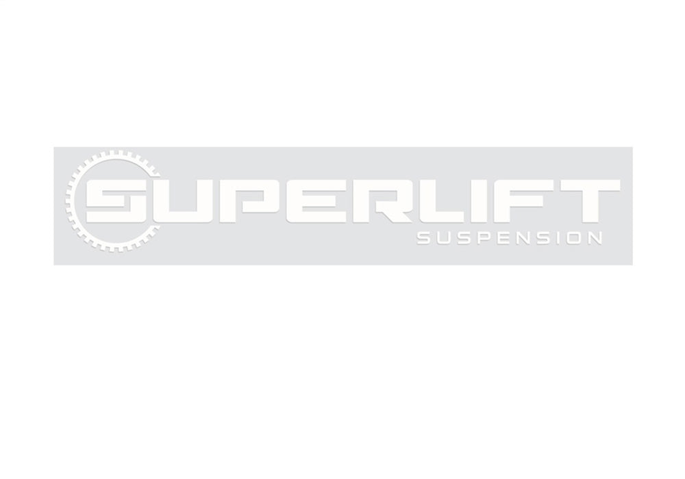 Superlift 00100 3 in x 15 in white vehicle decal sticker for all makes and model of vehicles - Truck Part Superstore