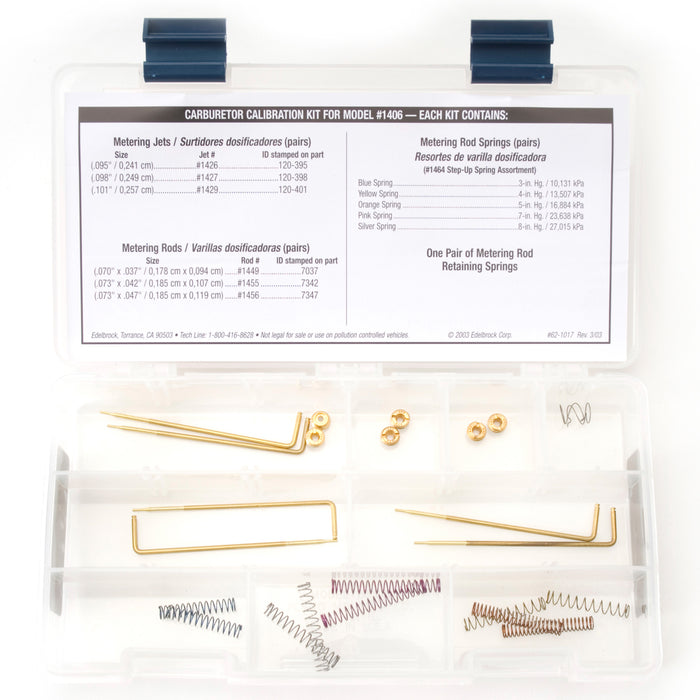 Edelbrock 1487 Edelbrock Performer EPS Series 1406 carburetor calibration kit - Truck Part Superstore