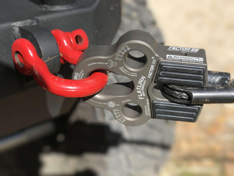 Factor 55 00225-06 Winch Line Shackle Mount Foldable Flatlink Multimount Gray Factor 55 - Truck Part Superstore