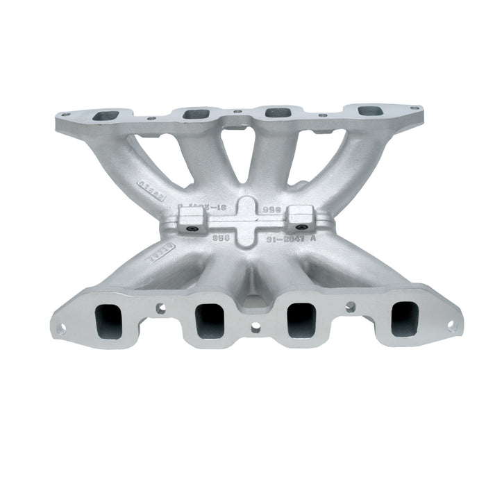 Edelbrock 2848 XX 2 PIECE MANIFOLD ROX SBC 4.5 BORE CENTER DIRT LATE MODEL STD FLANGE VERSION - Truck Part Superstore