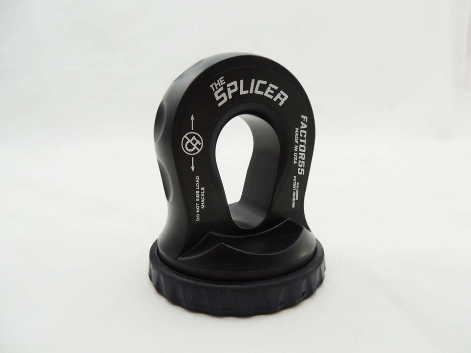 Factor 55 00352-04 Splicer 3/8-1/2 Inch Synthetic Rope Splice On Shackle Mount Black Factor 55 - Truck Part Superstore