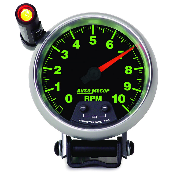 AutoMeter 3890 GAUGE; TACHOMETER; 3 3/4in.; 10K RPM; PEDESTAL W/EXT. QUICK-LITE; GS - Truck Part Superstore