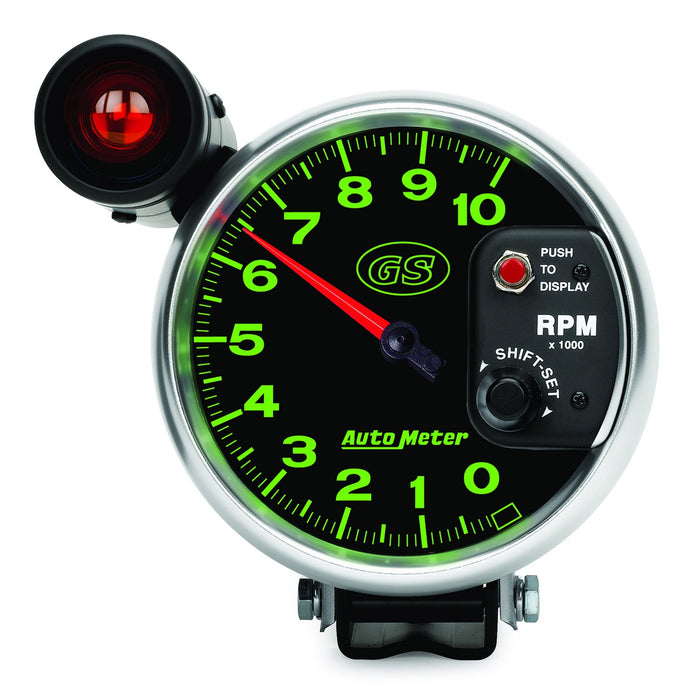 AutoMeter 3899 GAUGE; TACHOMETER; 5in.; 10K RPM; PEDESTAL W/EXT. SHIFT-LITE; GS - Truck Part Superstore