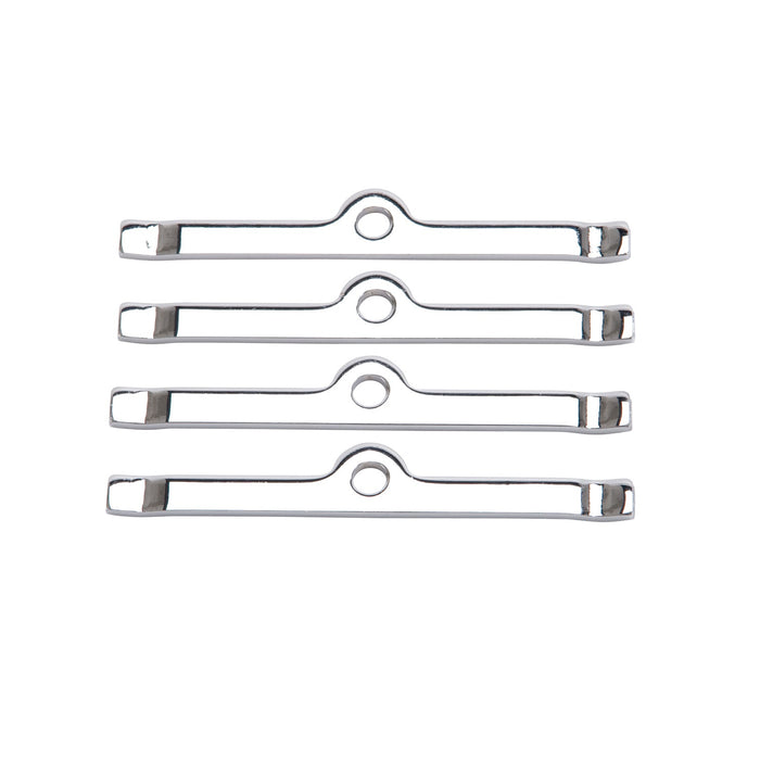 Edelbrock 4404 Edelbrock Hold-Down Tab Kits (Small Block Chevy; set of Chrome 4) - Truck Part Superstore