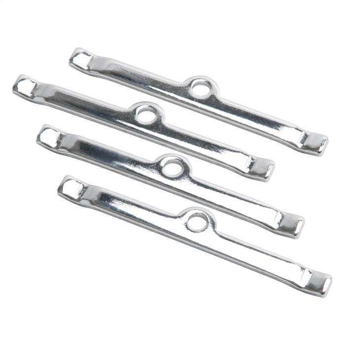 Edelbrock 4426 Edelbrock Hold-Down Tab Kits (Small Block Chevy; set of Chrome 4; 5in. long)? - Truck Part Superstore