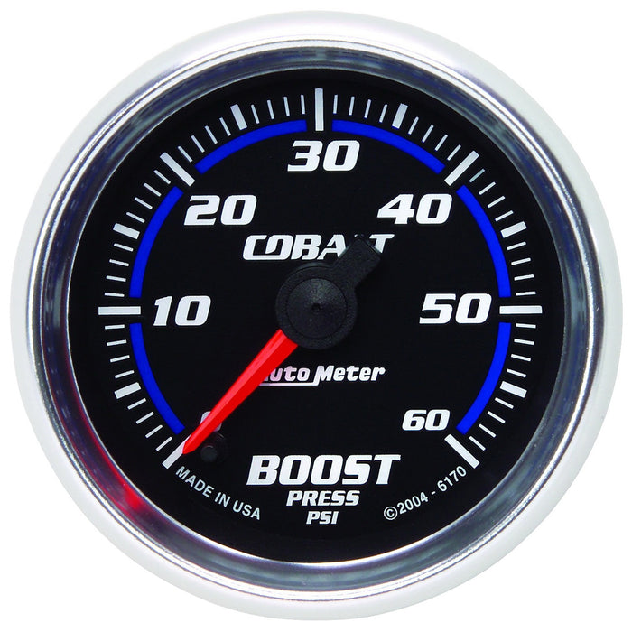 AutoMeter 6170 GAUGE; BOOST; 2 1/16in.; 60PSI; DIGITAL STEPPER MOTOR; COBALT - Truck Part Superstore