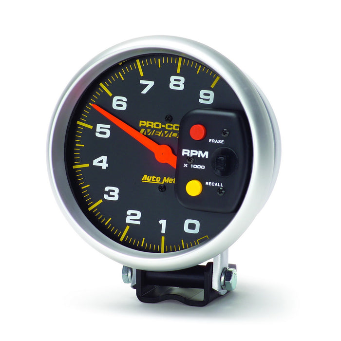AutoMeter 6809 GAUGE; TACHOMETER; 5in.; 9K RPM; PEDESTAL W/PEAK MEMORY; PRO-COMP - Truck Part Superstore