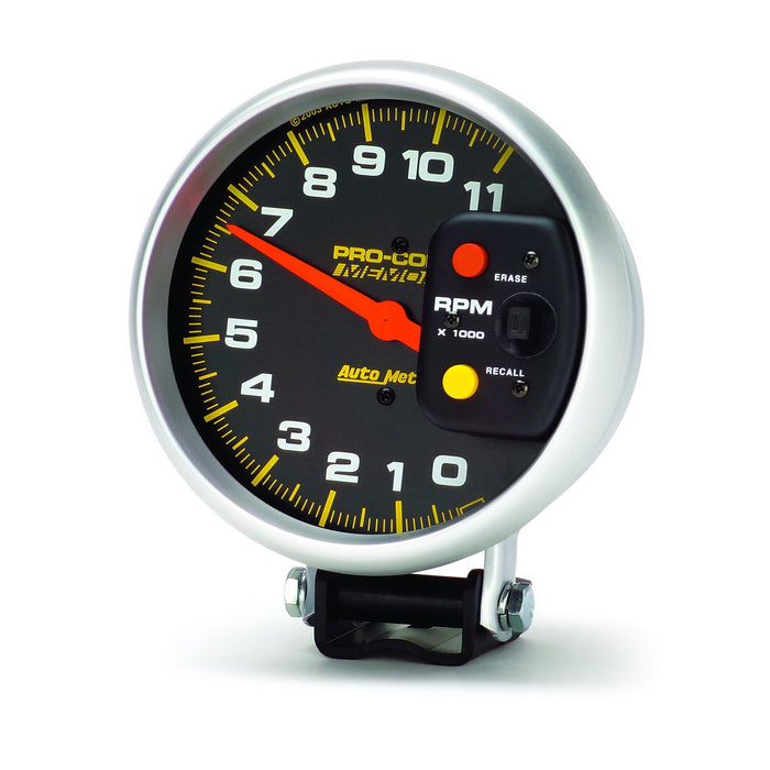 AutoMeter 6811 GAUGE; TACHOMETER; 5in.; 11K RPM; PEDESTAL W/PEAK MEMORY; PRO-COMP - Truck Part Superstore