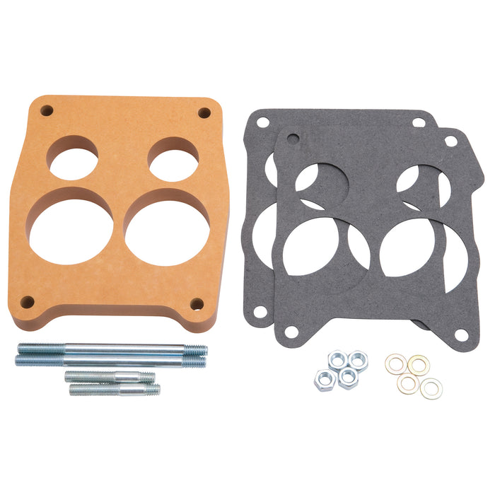 Edelbrock 8726 Edelbrock Carb Spacer Kit; 3-Bolt 94 Series Carburetor; Black Laminate Fiber - Truck Part Superstore
