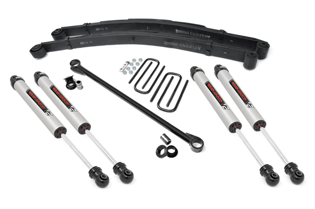 Rough Country 48970 2.5 Inch Ford Leveling Lift Kit w/ V2 Shocks (99-04 F-250/350 4WD) Rough Country - Truck Part Superstore
