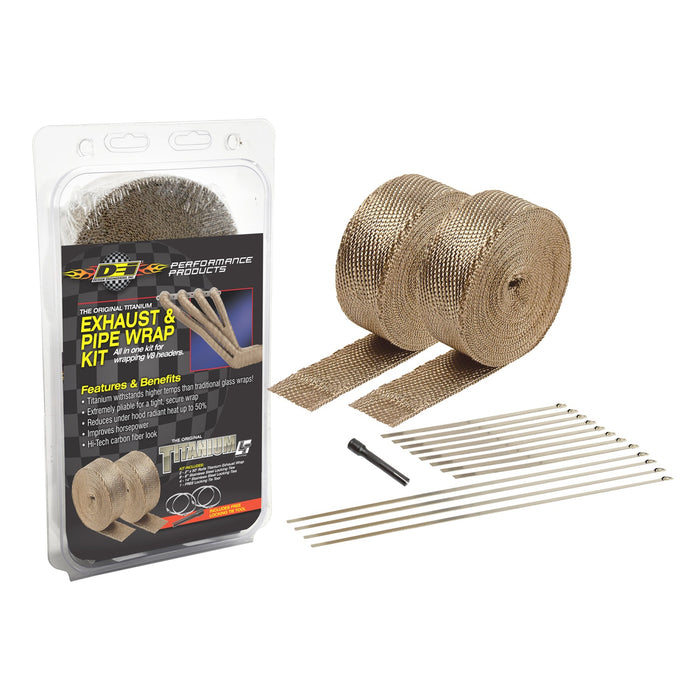 Design Engineering 10095 Exhaust/Pipe Wrap Kit; Titanium; - Truck Part Superstore