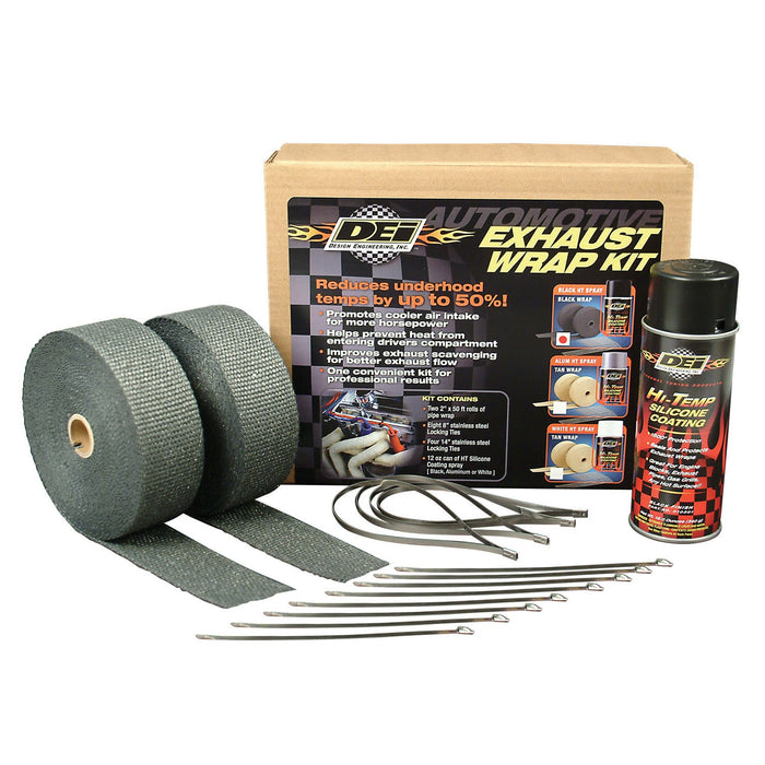 Design Engineering 10110 Exhaust/Header Wrap; w/Black HT Coating; - Truck Part Superstore