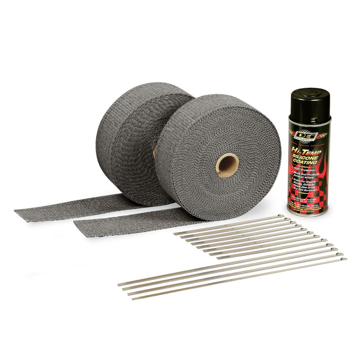 Design Engineering 10110 Exhaust/Header Wrap; w/Black HT Coating; - Truck Part Superstore