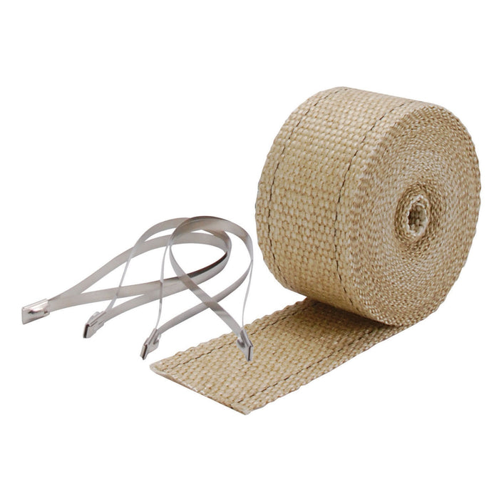 Design Engineering 10122 Pipe Wrap And Locking Ties Kit; 2 in. x 25 ft.; Tan; - Truck Part Superstore