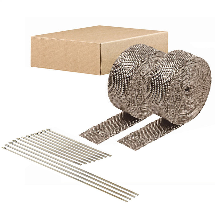 Design Engineering 95127 Exhaust Wrap Kit; Titanium Color; - Truck Part Superstore