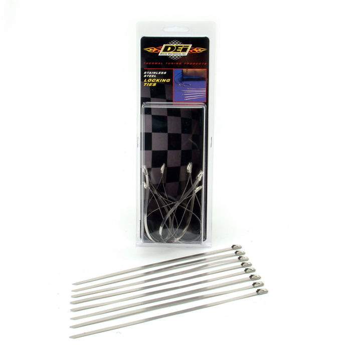 Design Engineering 10201 Locking Ties™; Stainless Steel; 8 in.; 8 Per Pack; - Truck Part Superstore
