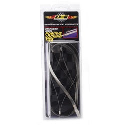 Design Engineering 10212 Positive Lock Ties; Stainless Steel; 12mm x 14 in.; 4 Pack; - Truck Part Superstore