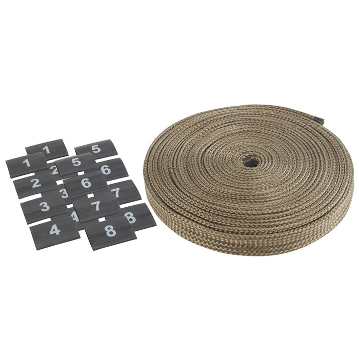 Design Engineering 10603 Protect-A-Wire™; 25 ft.; 8 Cylinder; Titanium Sleeving w/Wire Markers; - Truck Part Superstore