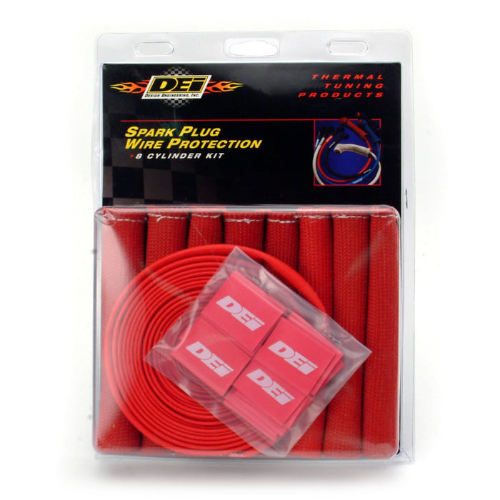 Design Engineering 10722 Protect-A-Boot™ And Spark Plug Wire Set; 8 Cylinder; Red; - Truck Part Superstore