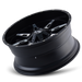 ION 184-22152M 184 (184) SATIN BLACK/MILLED SPOKES 22X10 5x5/5x5.5 -19MM 87MM - Truck Part Superstore