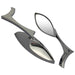Cipa USA 01905 Motorcycle Teardrop Mirror Kit; Chrome [Left And Right Side]; - Truck Part Superstore