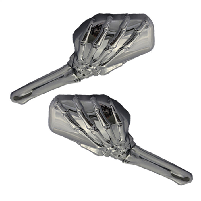 Cipa USA 01915 Motorcycle Skeleton Hand Mirror - Truck Part Superstore