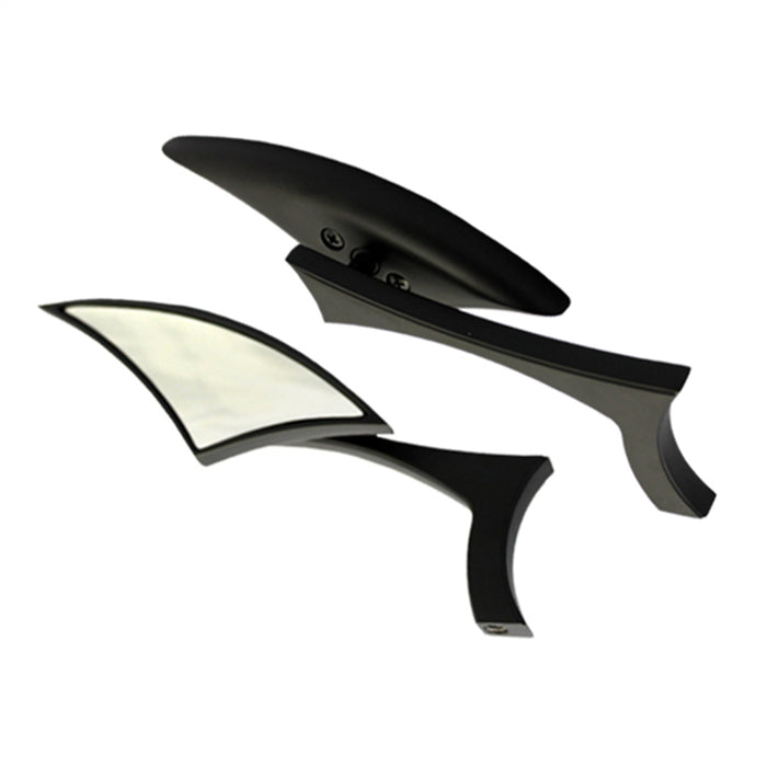 Cipa USA 01924 Motorcycle Modern Line Mirror Kit; Black [Left And Right Side]; - Truck Part Superstore