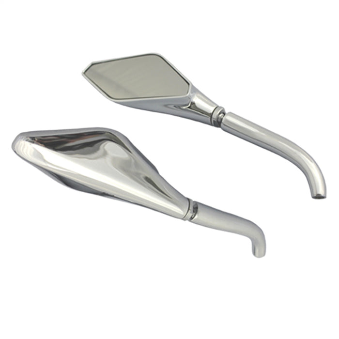 Cipa USA 01926 Motorcycle Eurostyle Mirror Kit; Chrome [Left And Right Side]; - Truck Part Superstore