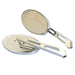 Cipa USA 01932 Motorcycle Oval Dashed Lines Mirror Kit; Chrome [Left And Right Side]; - Truck Part Superstore