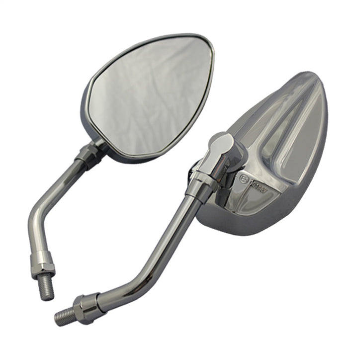 Cipa USA 01933 Motorcycle Economy Mirror Kit; Chrome [Left And Right Side]; - Truck Part Superstore