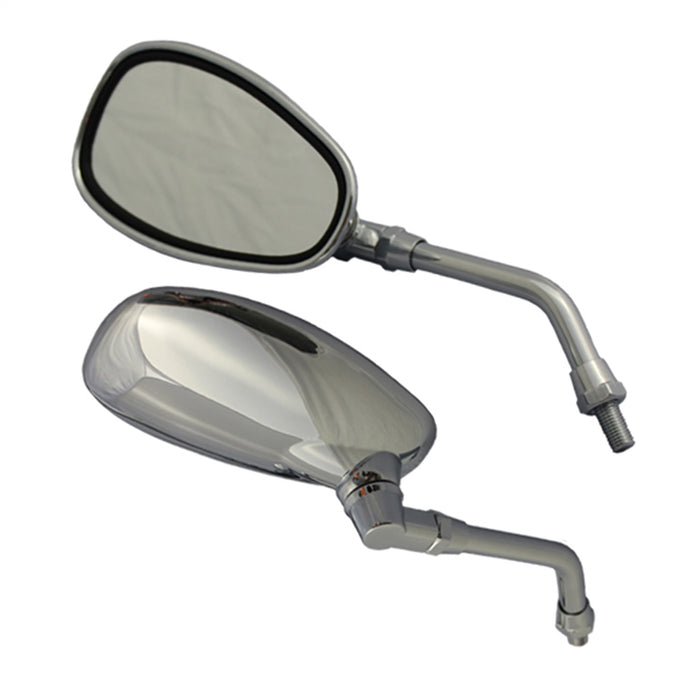 Cipa USA 01938 Motorcycle Classic Look Mirror Kit; Chrome [Left And Right Side]; - Truck Part Superstore