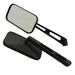 Cipa USA 01943 Motorcycle Rectangle Classic Mirror Kit; Black [Left And Right Side]; - Truck Part Superstore