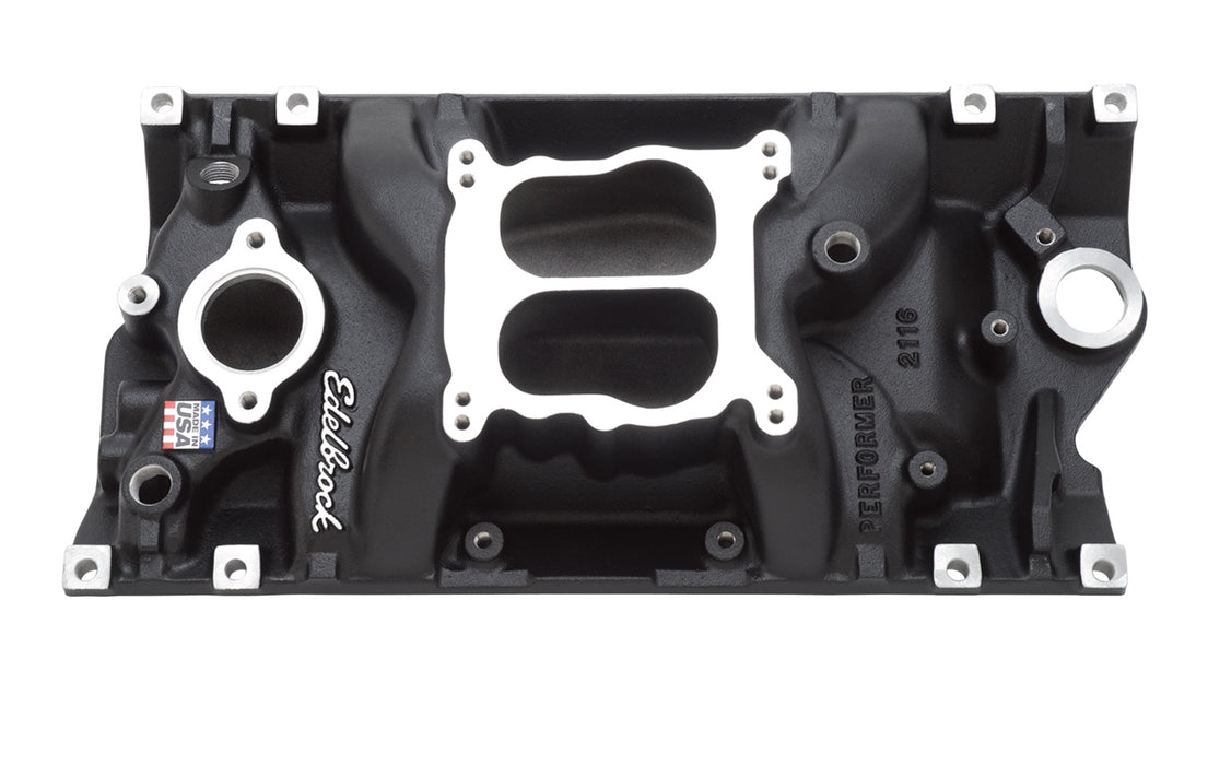 Edelbrock 21163 Edelbrock Performer Vortec Intake Manifold For Chevrolet 262-400 Small-Block V8 - Truck Part Superstore