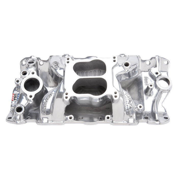 Edelbrock 26011 Edelbrock Performer Air-Gap Intake Manifold For Chevrolet 262-400 Small-Block V8 - Truck Part Superstore