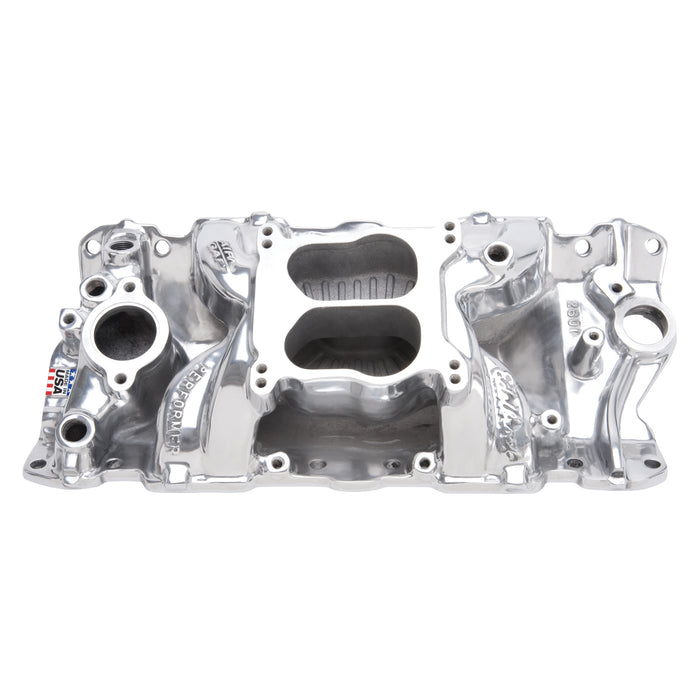 Edelbrock 26011 Edelbrock Performer Air-Gap Intake Manifold For Chevrolet 262-400 Small-Block V8 - Truck Part Superstore