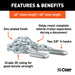 CURT 80010 48in. Safety Chain with 2 S-Hooks (2;000 lbs; Clear Zinc) - Truck Part Superstore