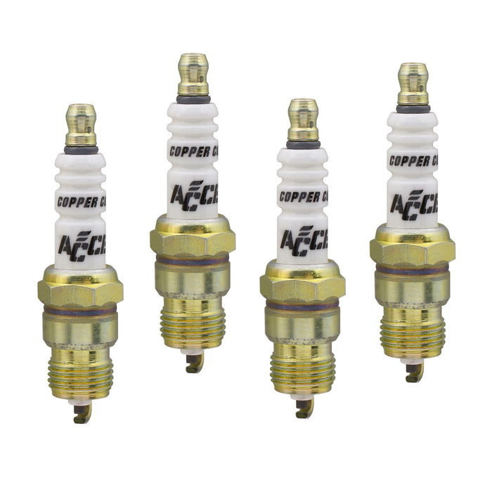 ACCEL 0276S-4 U-Groove Spark Plug Header Plug; Standard; Shorty Plug For Headers; 4 Pack; - Truck Part Superstore