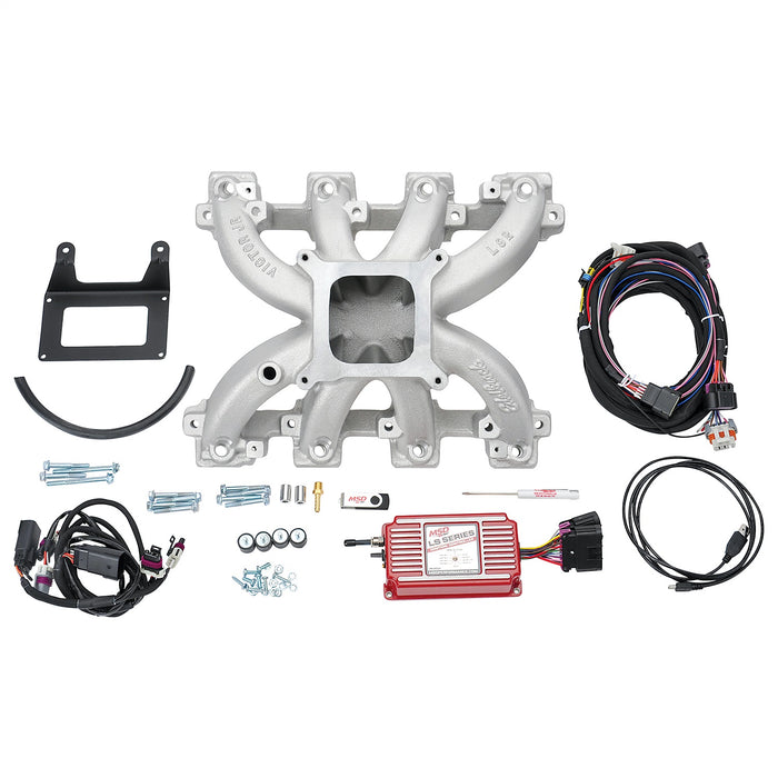 Edelbrock 28456 Edelbrock Victor Jr W/Electronic Carb LS3/L76/L92 Intake Manifold GM LS Engines - Truck Part Superstore