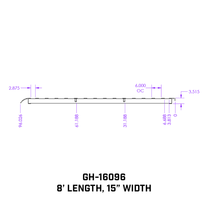 GEN-Y Hitch GH-16096 1 pair Heavy Duty 8 foot Aluminum Loading Ramps 15" x 96" 5K Capacity Per Ramp - Truck Part Superstore