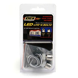Design Engineering 30310 LED Lite N Boltz™ License Plate Lighting Kit; 2 pc.; Polished; - Truck Part Superstore