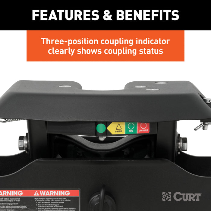 CURT 16540 CURT 16540 A20 5th Wheel Hitch Head Only; Legs or Roller Required; 20;000 lbs - Truck Part Superstore