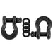 Mishimoto BNDR-BK 3/4" Steel D-Ring Shackle Set, 2 Pieces, Black - Truck Part Superstore
