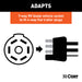 CURT 57271 5ft. Electrical Adapter Harness (7-Way RV Blade Vehicle to 4-Way Flat Trailer) - Truck Part Superstore