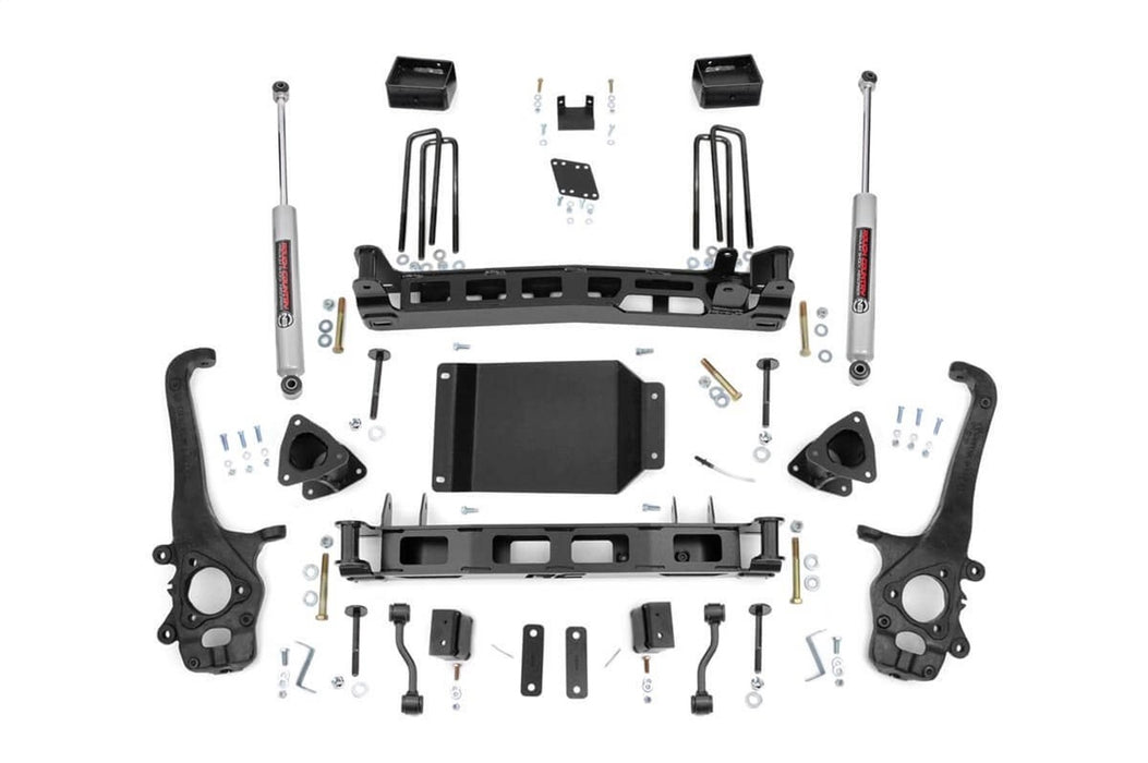 Rough Country 874.20 Suspension Lift Kit w/Shocks; 4 in. Lift; - Truck Part Superstore