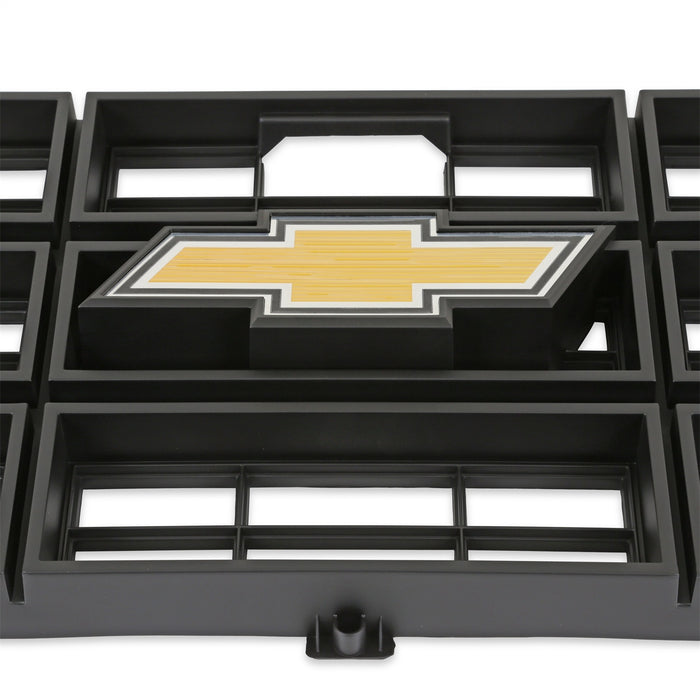 Holley 04-170 Holley Classic Truck Grille; Yellow Bowtie Emblem; Black; - Truck Part Superstore