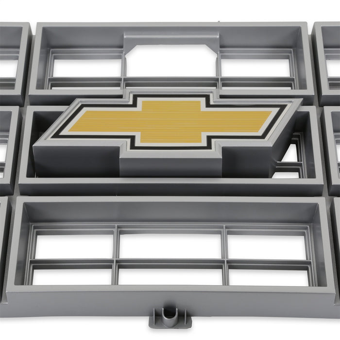 Holley 04-171 Holley Classic Truck Grille; Yellow Bowtie Emblem; Gray; - Truck Part Superstore