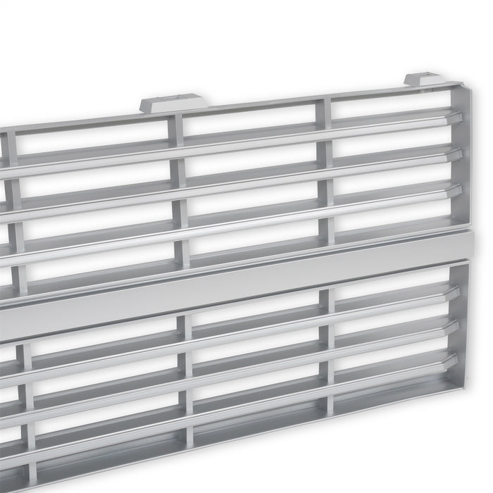Holley 04-176 Holley Classic Truck Grille; Silver; Single Headlight; w/Bowtie; w/o Molding; - Truck Part Superstore